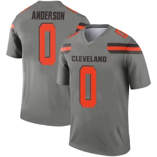 Aaron Anderson Youth Cleveland Browns Nike Inverted Silver Jersey - Legend