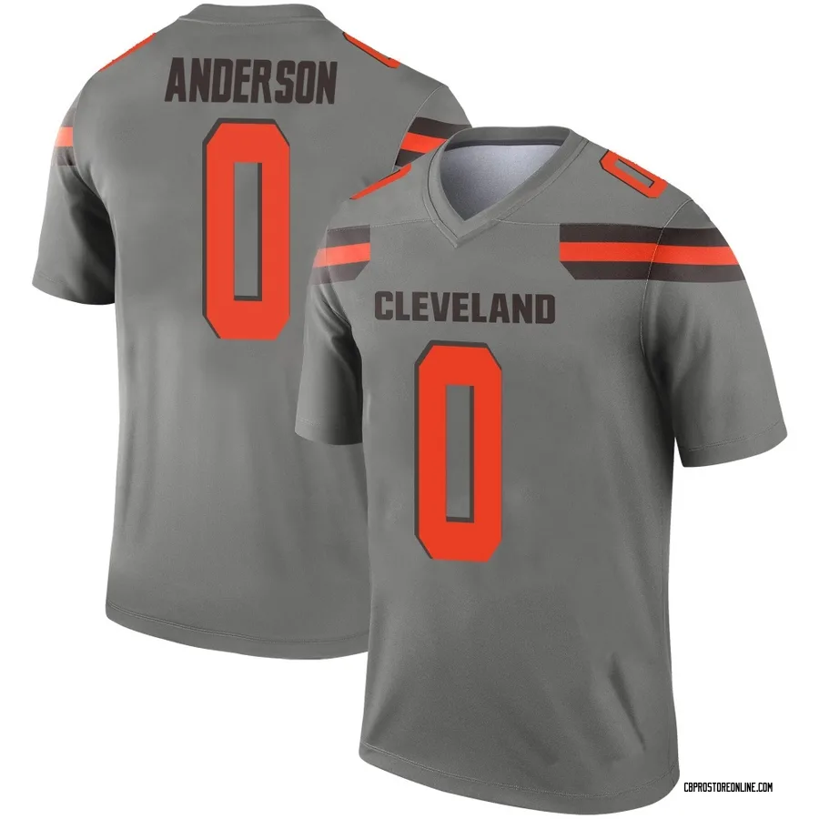 Aaron Anderson Youth Cleveland Browns Nike Inverted Silver Jersey - Legend