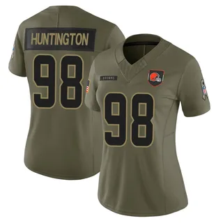 Adin Huntington Women's Cleveland Browns 2025 Salute to Service Jersey - Limited Olive