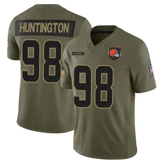 Adin Huntington Youth Cleveland Browns 2025 Salute to Service Jersey - Limited Olive