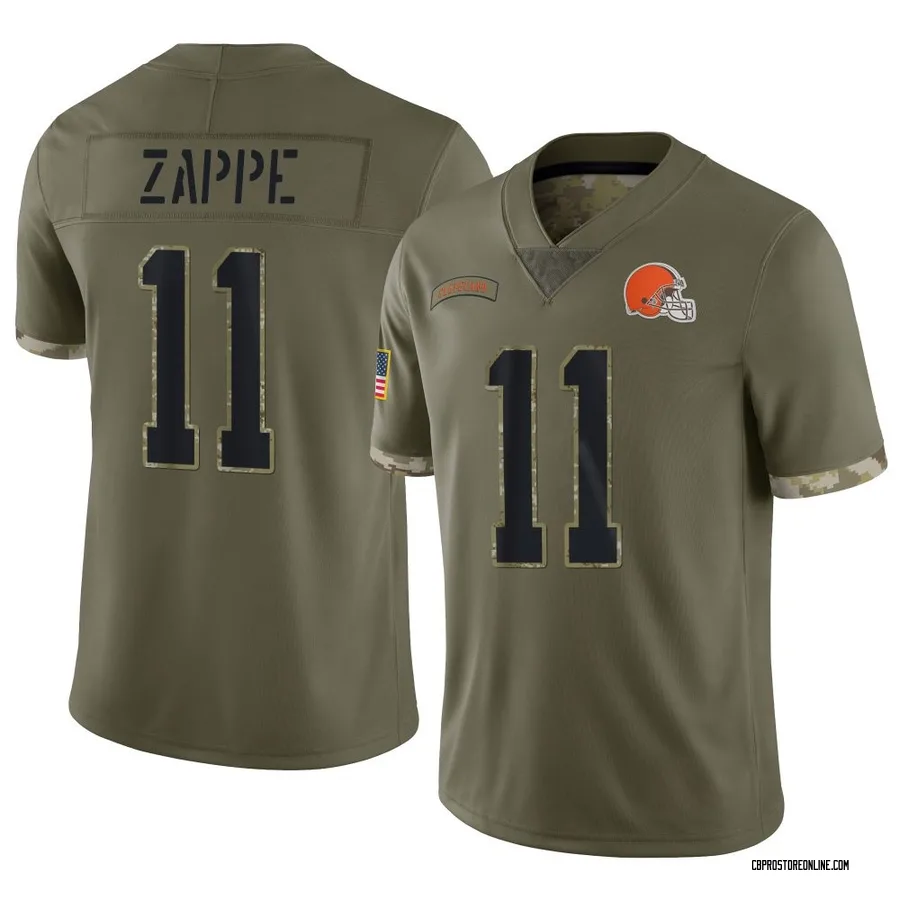 Bailey Zappe Men's Cleveland Browns Nike 2022 Salute To Service Jersey - Limited Olive