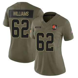 Bucky Williams Women's Cleveland Browns 2025 Salute to Service Jersey - Limited Olive