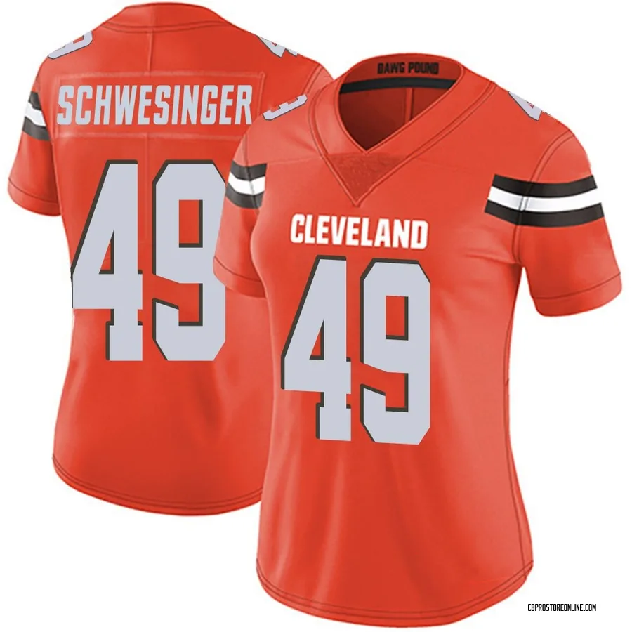 Carson Schwesinger Women's Cleveland Browns Nike Alternate Vapor Untouchable Jersey - Limited Orange
