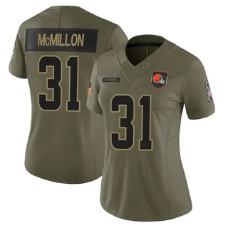 Donovan McMillon Women's Cleveland Browns 2025 Salute to Service Jersey - Limited Olive