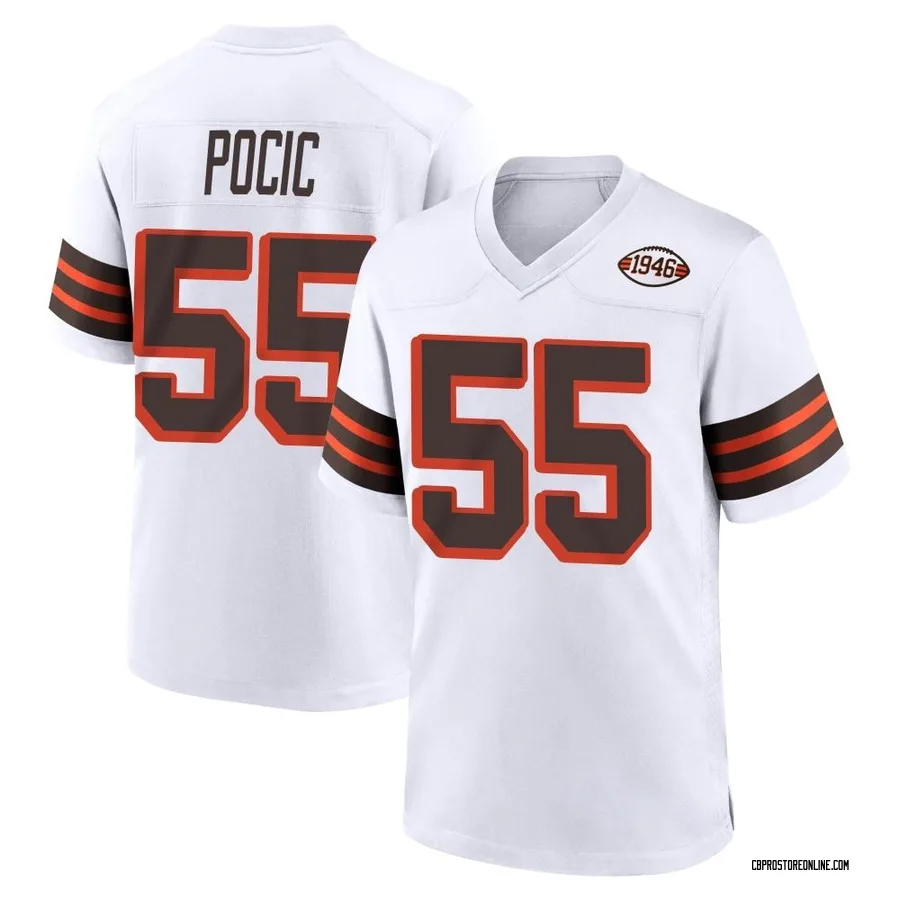 Ethan Pocic Men's Cleveland Browns Nike 1946 Collection Alternate Jersey - Game White