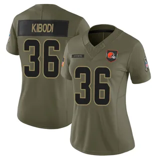 Jacob Kibodi Women's Cleveland Browns 2025 Salute to Service Jersey - Limited Olive