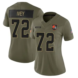 Jason Ivey Women's Cleveland Browns 2025 Salute to Service Jersey - Limited Olive