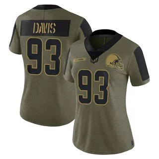 Kalia Davis Women's Cleveland Browns Nike 2021 Salute To Service Jersey - Limited Olive