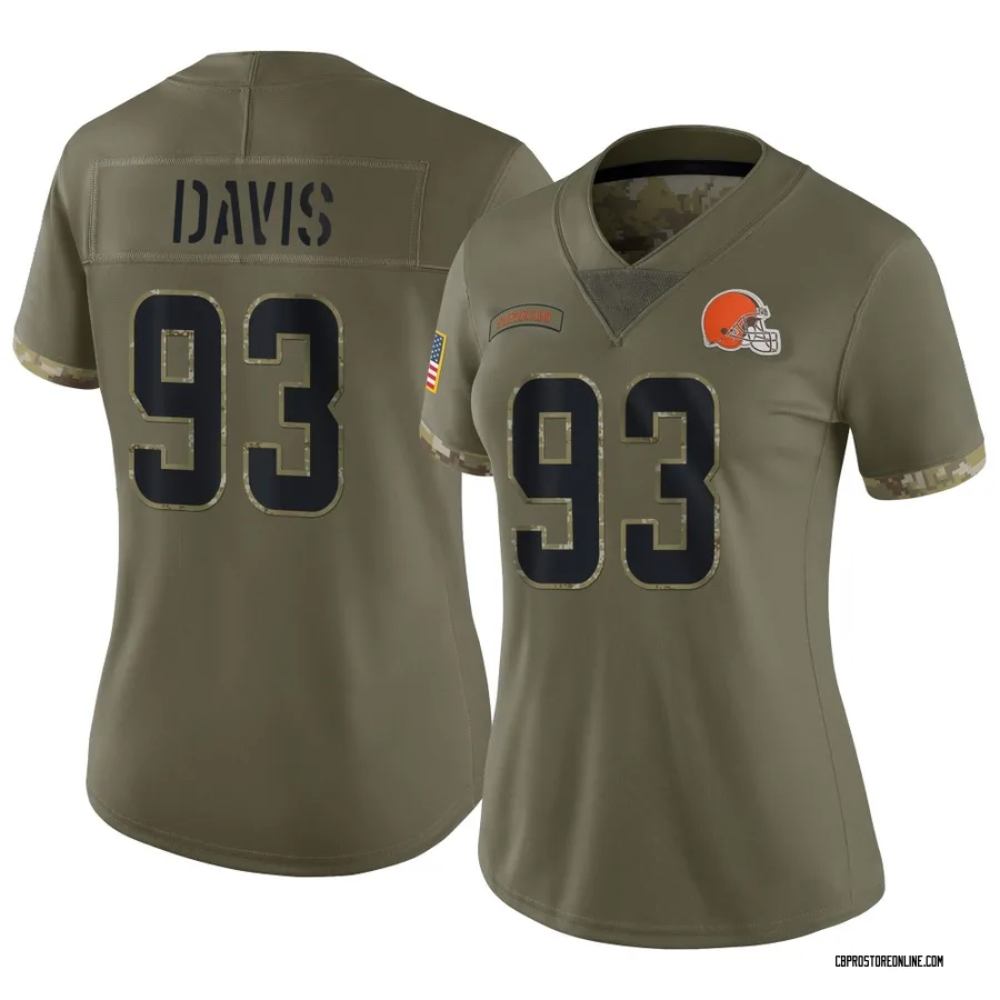 Kalia Davis Women's Cleveland Browns Nike 2022 Salute To Service Jersey - Limited Olive