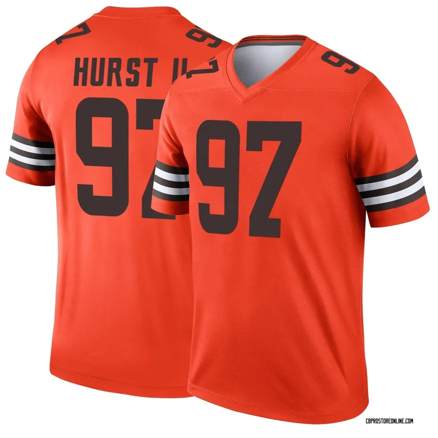 Maurice Hurst II Men's Cleveland Browns Nike Inverted Jersey - Legend Orange