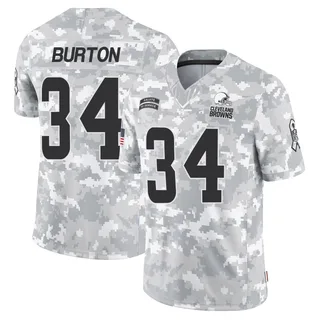 Michael Burton Youth Cleveland Browns Nike 2024 Salute to Service Jersey - Limited Arctic Camo