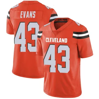 Nate Evans Men's Cleveland Browns Nike Alternate Vapor Untouchable Jersey - Limited Orange