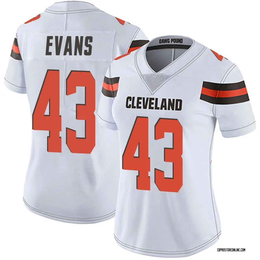 Nate Evans Women's Cleveland Browns Nike Vapor Untouchable Jersey - Limited White