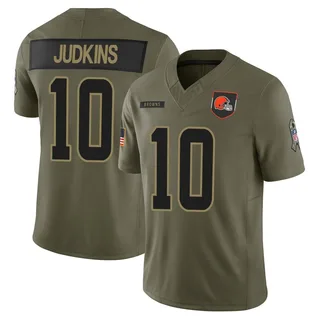 Quinshon Judkins Men's Cleveland Browns 2025 Salute to Service Jersey - Limited Olive