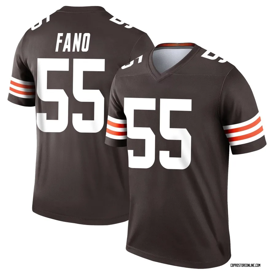 Spencer Fano Men's Cleveland Browns Nike Jersey - Legend Brown