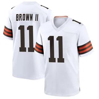 Tony Brown II Men's Cleveland Browns Nike Jersey - Game White