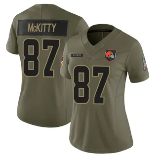 Tre' McKitty Women's Cleveland Browns 2025 Salute to Service Jersey - Limited Olive