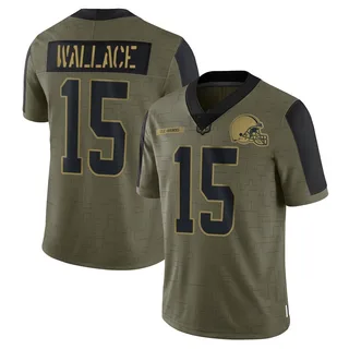 Tylan Wallace Men's Cleveland Browns Nike 2021 Salute To Service Jersey - Limited Olive