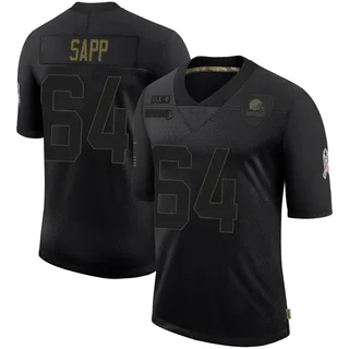 Tyreak Sapp Men's Cleveland Browns Nike 2020 Salute To Service Jersey - Limited Black