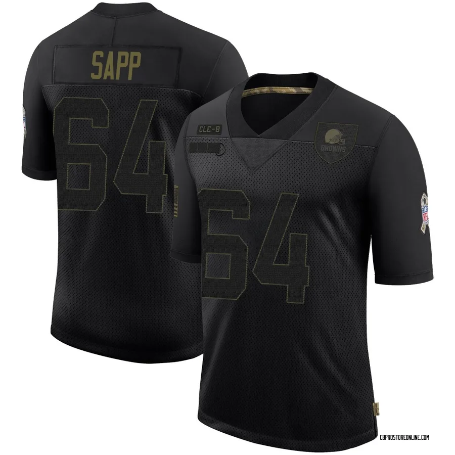 Tyreak Sapp Men's Cleveland Browns Nike 2020 Salute To Service Jersey - Limited Black