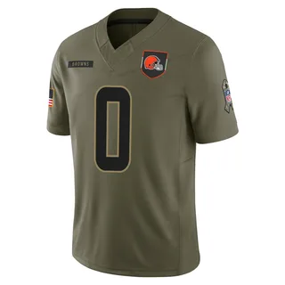 Tyron Herring Men's Cleveland Browns Nike 2025 Salute to Service Jersey - Limited Olive