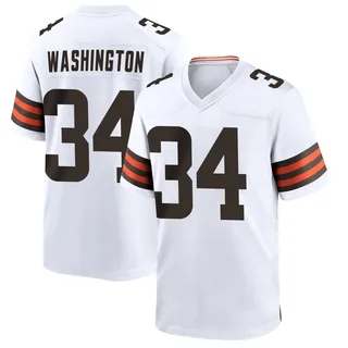 Zion Washington Men's Cleveland Browns Nike Jersey - Game White